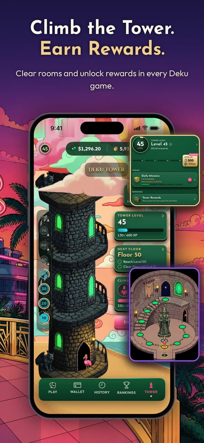 Climb the Tower, earn rewards