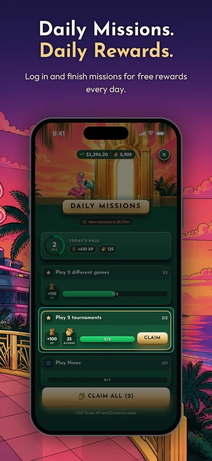 Daily missions, daily rewards